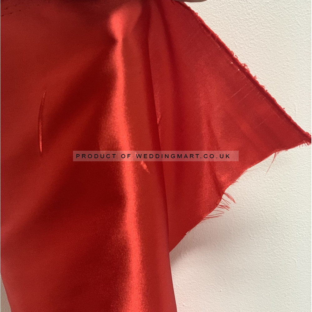 5 Meter Decorative Satin Fabric - Red