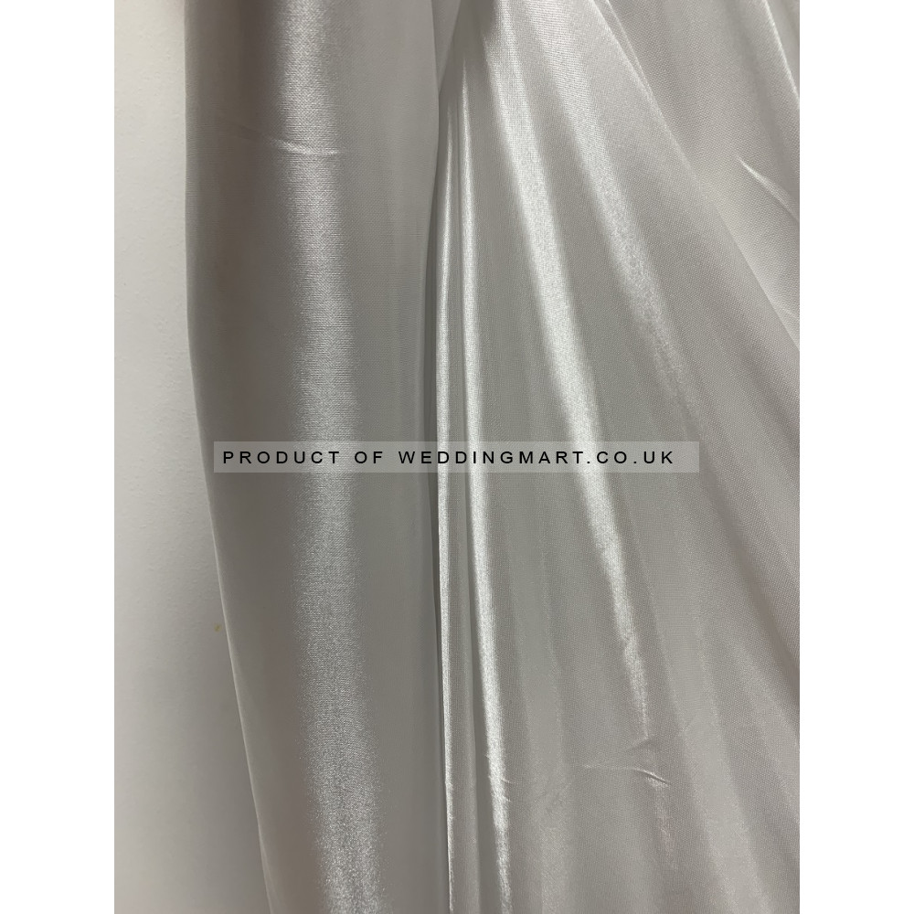 5 Meter Decorative Satin Fabric - White