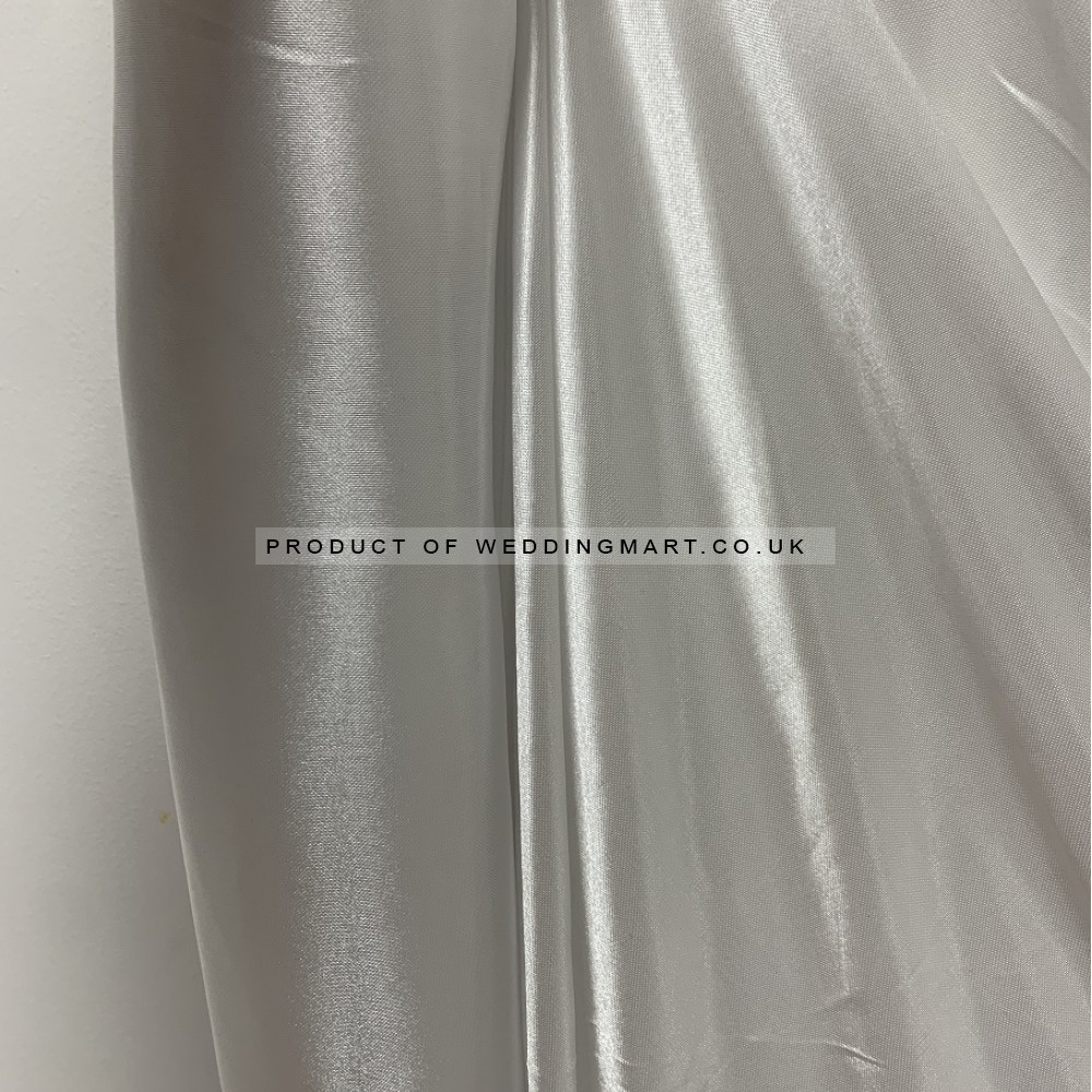 5 Meter Decorative Satin Fabric - White