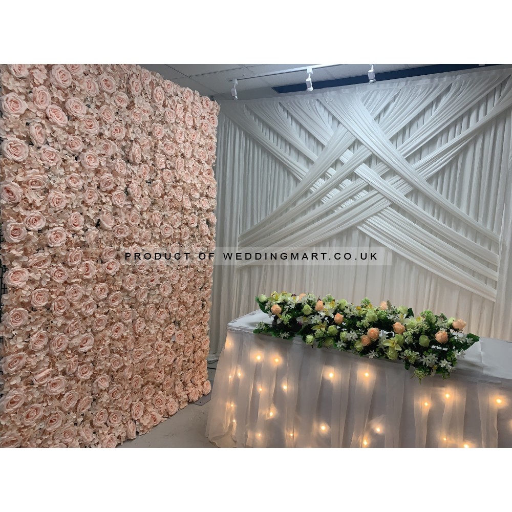 8ftx8ft Peach Wedding Flower Wall - RFW2202
