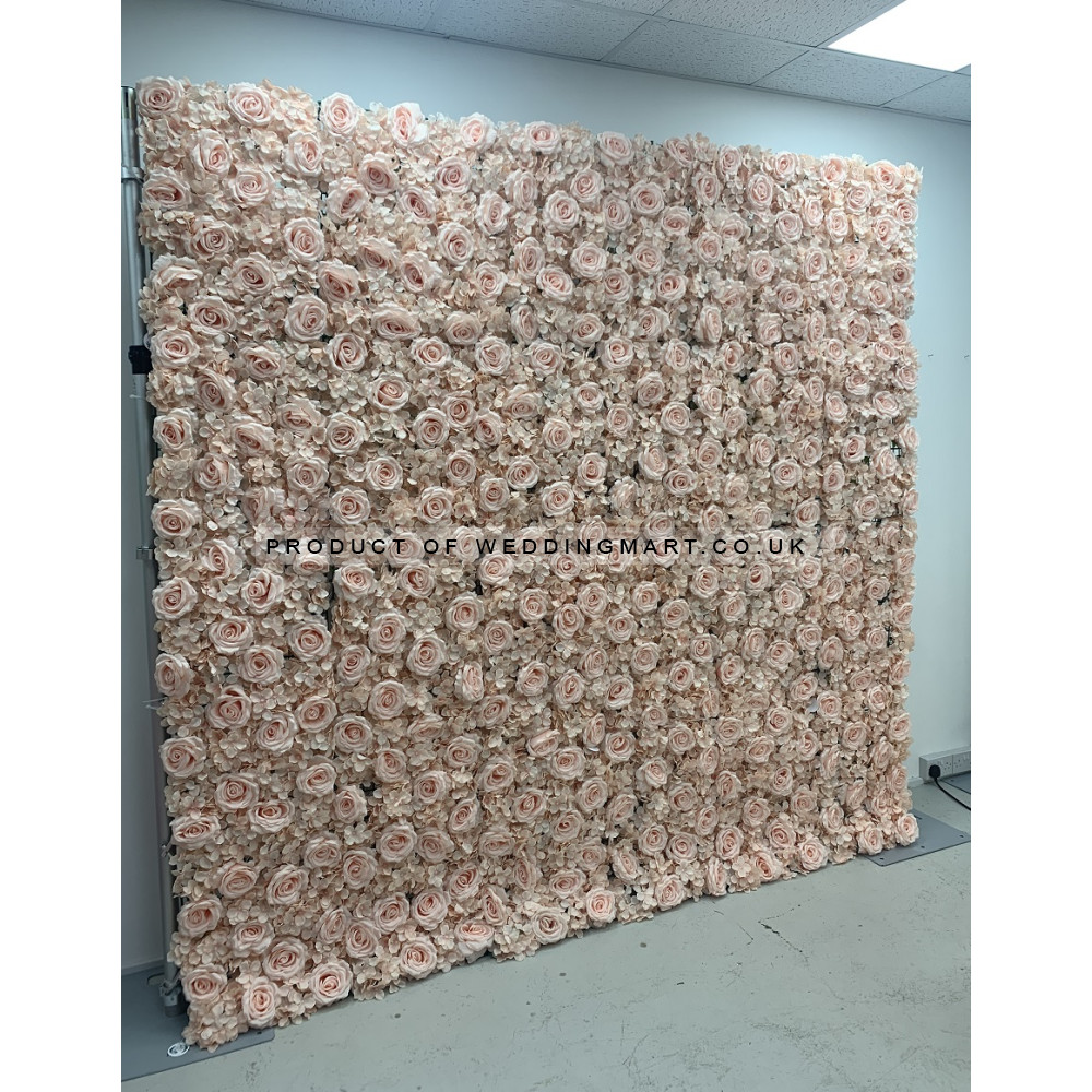 8ftx8ft Peach Wedding Flower Wall - RFW2202