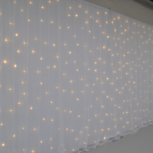 3Mx3M White LED Star light Wedding Backdrop - Warm WHITE LEDs – Wholesale LED Starlight Backdrops for Wedding Decorators | WeddingMart