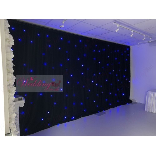 3Mx3M BLACK RGB LED Starlight LED Wedding Backdrop