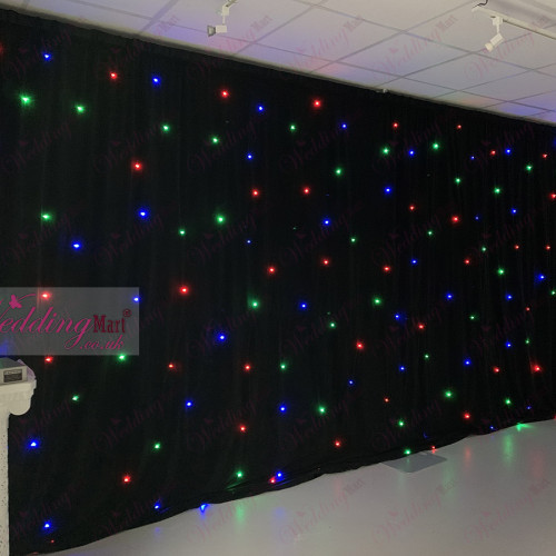 3Mx3M BLACK RGB LED Starlight LED Wedding Backdrop – Wholesale LED Starlight Backdrops for Wedding Decorators | WeddingMart