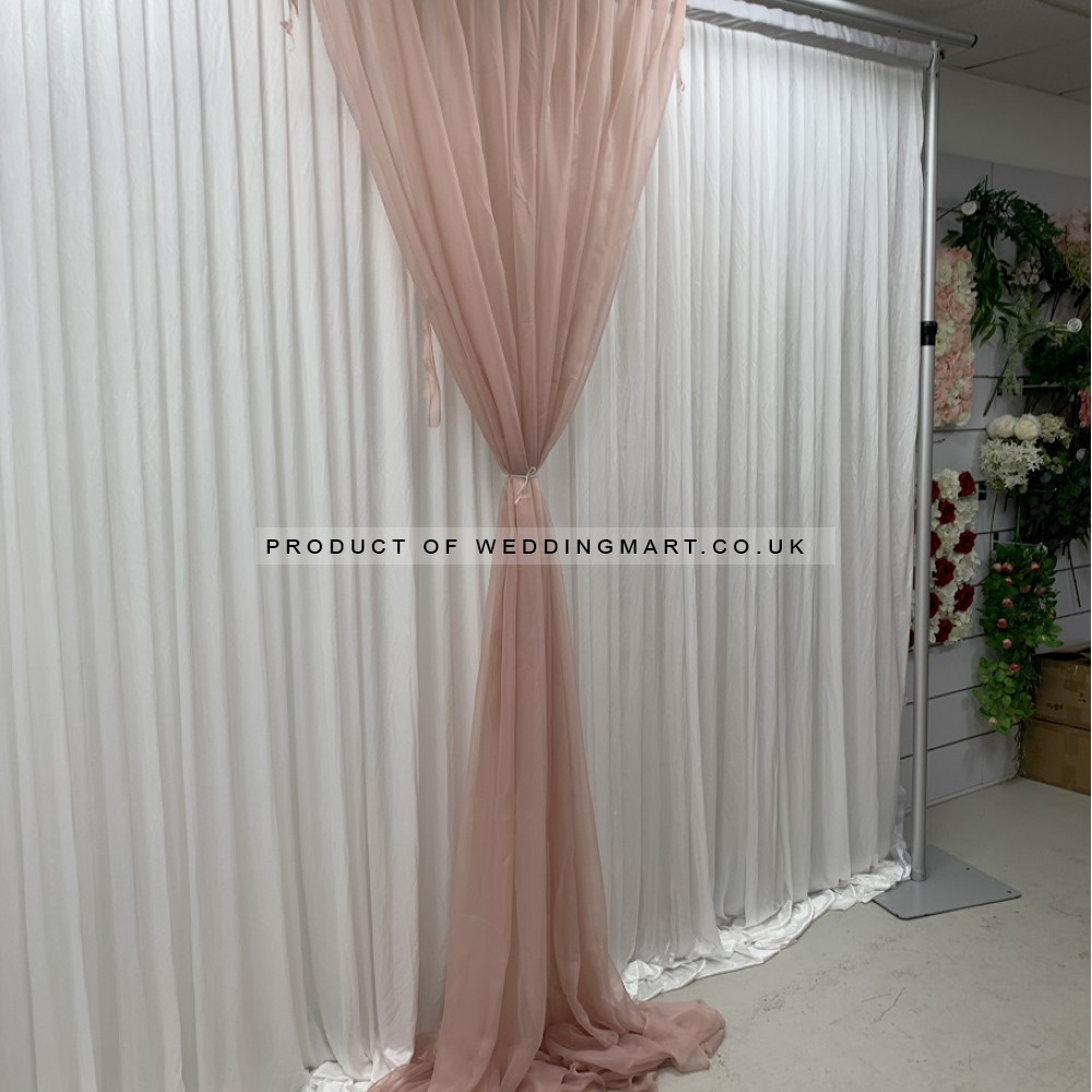 1m (w) x 4m (h) Voil Overlay Panel - Dusty Pink – Wholesale Voil Overlays for Wedding Decorators | WeddingMart