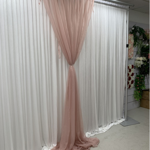 1m (w) x 4m (h) Voil Overlay Panel - Dusty Pink – Wholesale Voil Overlays for Wedding Decorators | WeddingMart