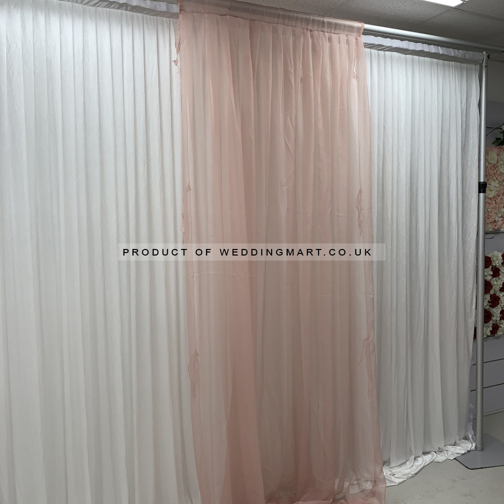 1m (w) x 4m (h) Voil Overlay Panel - Dusty Pink – Wholesale Voil Overlays for Wedding Decorators | WeddingMart