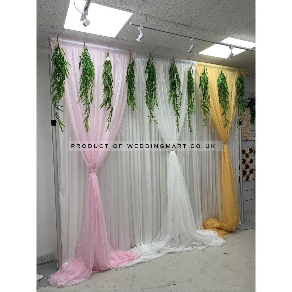 1m (w) x 4m (h) Voil Overlay Panel - Dusty Pink