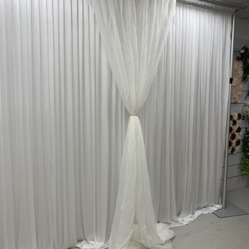 1m (w) x 4m (h) Voil Overlay Panel - IVORY – Wholesale Voil Overlays for Wedding Decorators | WeddingMart