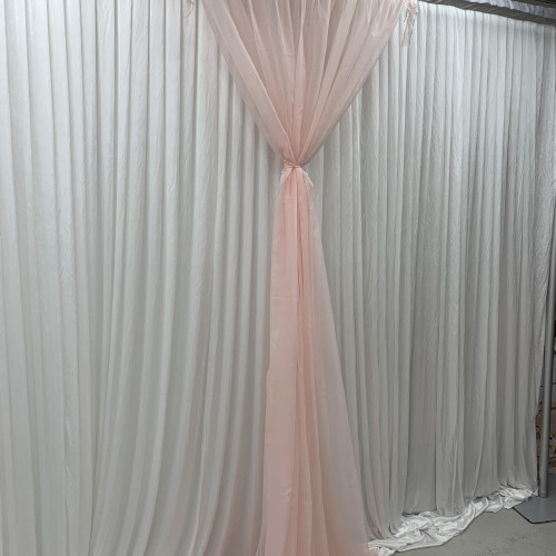 1m (w) x 4m (h) Voil Overlay Panel - Rose Gold – Wholesale Voil Overlays for Wedding Decorators | WeddingMart