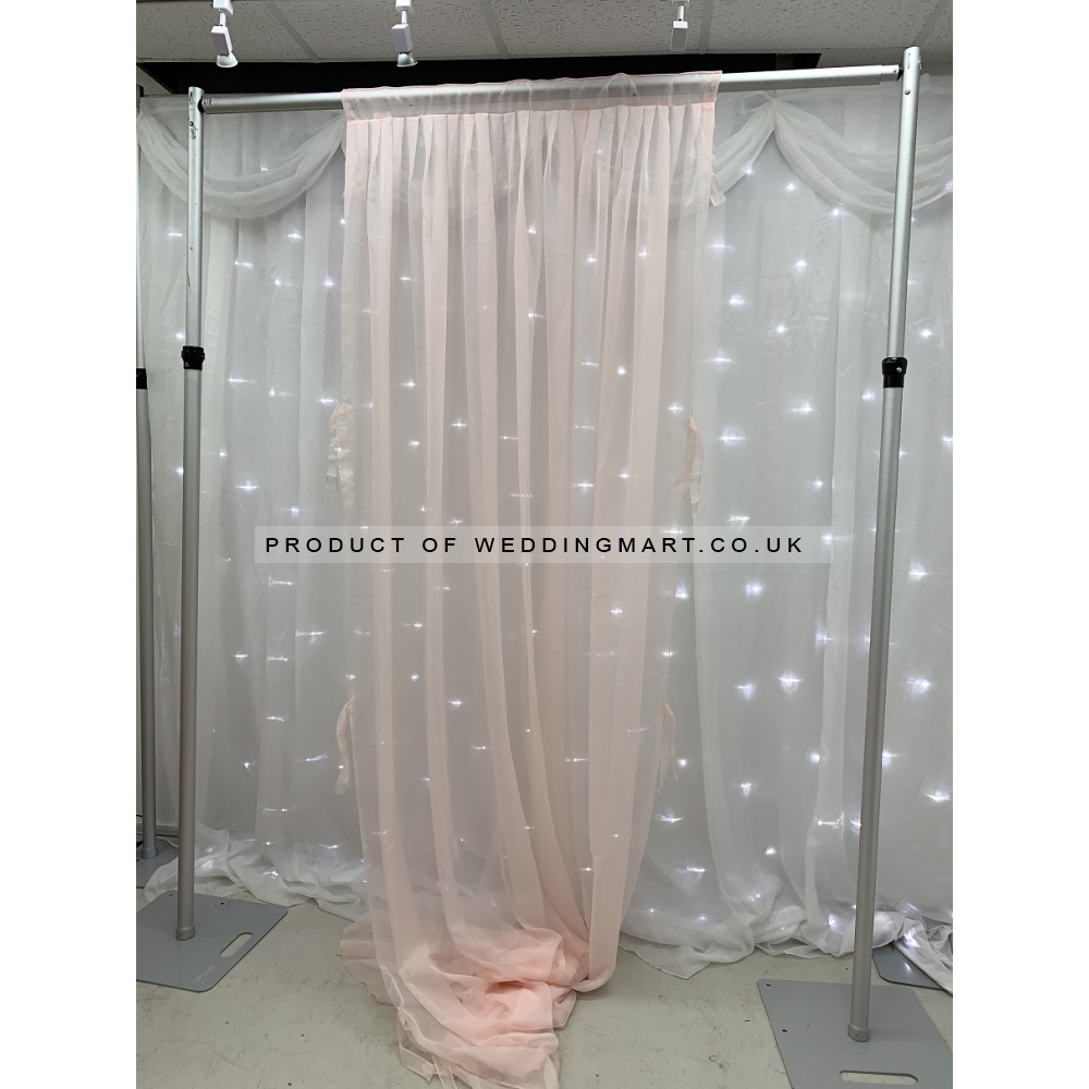 1m (w) x 4m (h) Voil Overlay Panel - Rose Gold