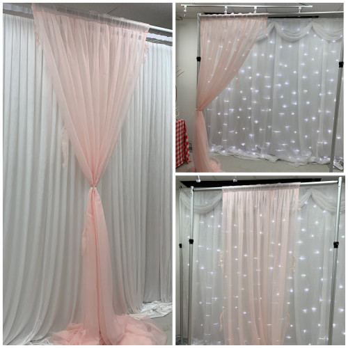 1m (w) x 4m (h) Voil Overlay Panel - Rose Gold – Wholesale Voil Overlays for Wedding Decorators | WeddingMart