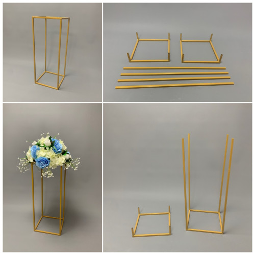 60cm Budget Rectangular Metal Centrepiece Stands - WHITE – Wholesale Centrepiece Stands for Wedding Decorators | WeddingMart