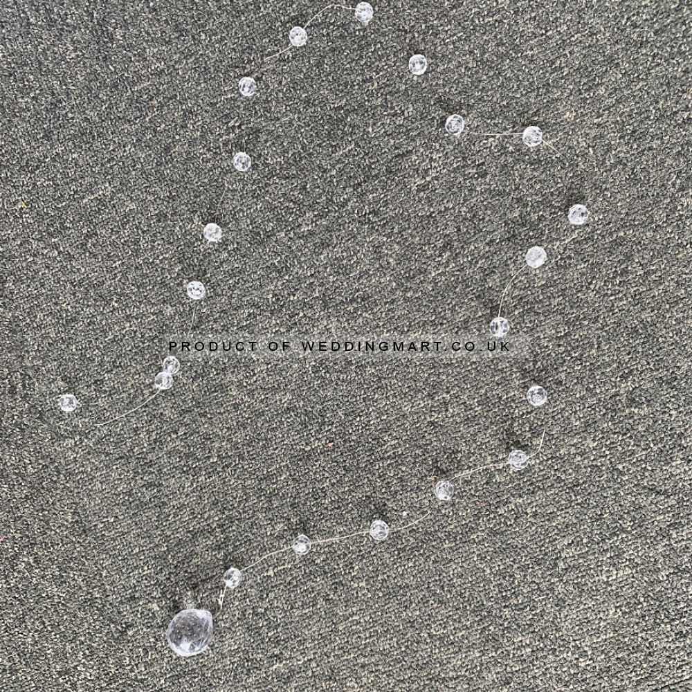 100cm Decorative Acrylic Crystal Garland with Pendant – Wholesale Wedding Backdrop Accessories for Wedding Decorators | WeddingMart