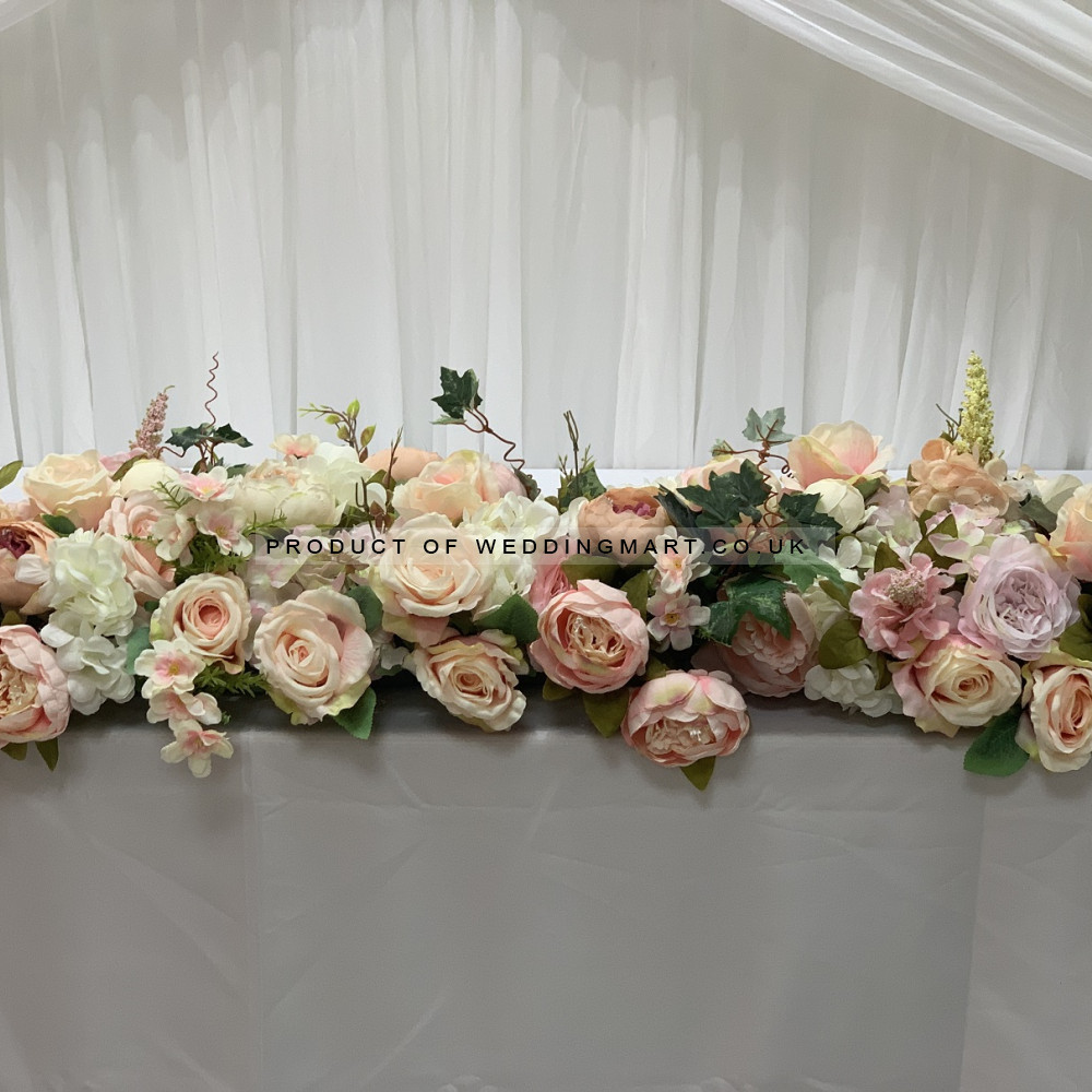 100cm Wedding Top Table Floral Runner - TR2206 – Wholesale Hoop and Table Floral Arrangements for Wedding Decorators | WeddingMart