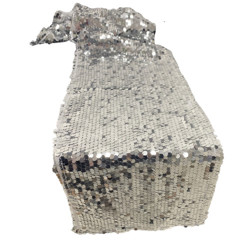 Big Payette Sequin Wedding Table Runner - SILVER Big Payette Sequin Wedding Table Runner - SILVER