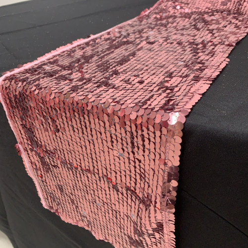 Big Payette Sequin Wedding Table Runner - DUSTY PINK Big Payette Sequin Wedding Table Runner - DUSTY PINK