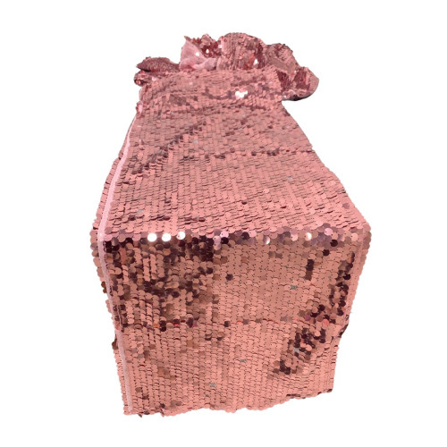 Big Payette Sequin Wedding Table Runner - DUSTY PINK