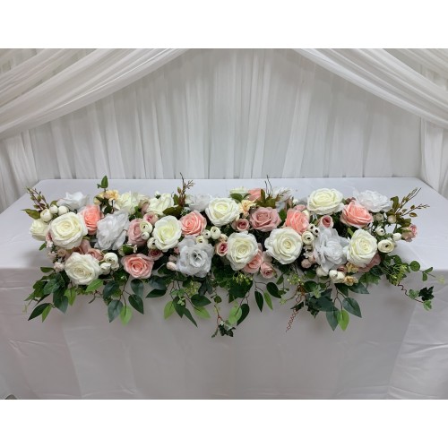 100cm Wedding Top Table Floral Runner - TR2203