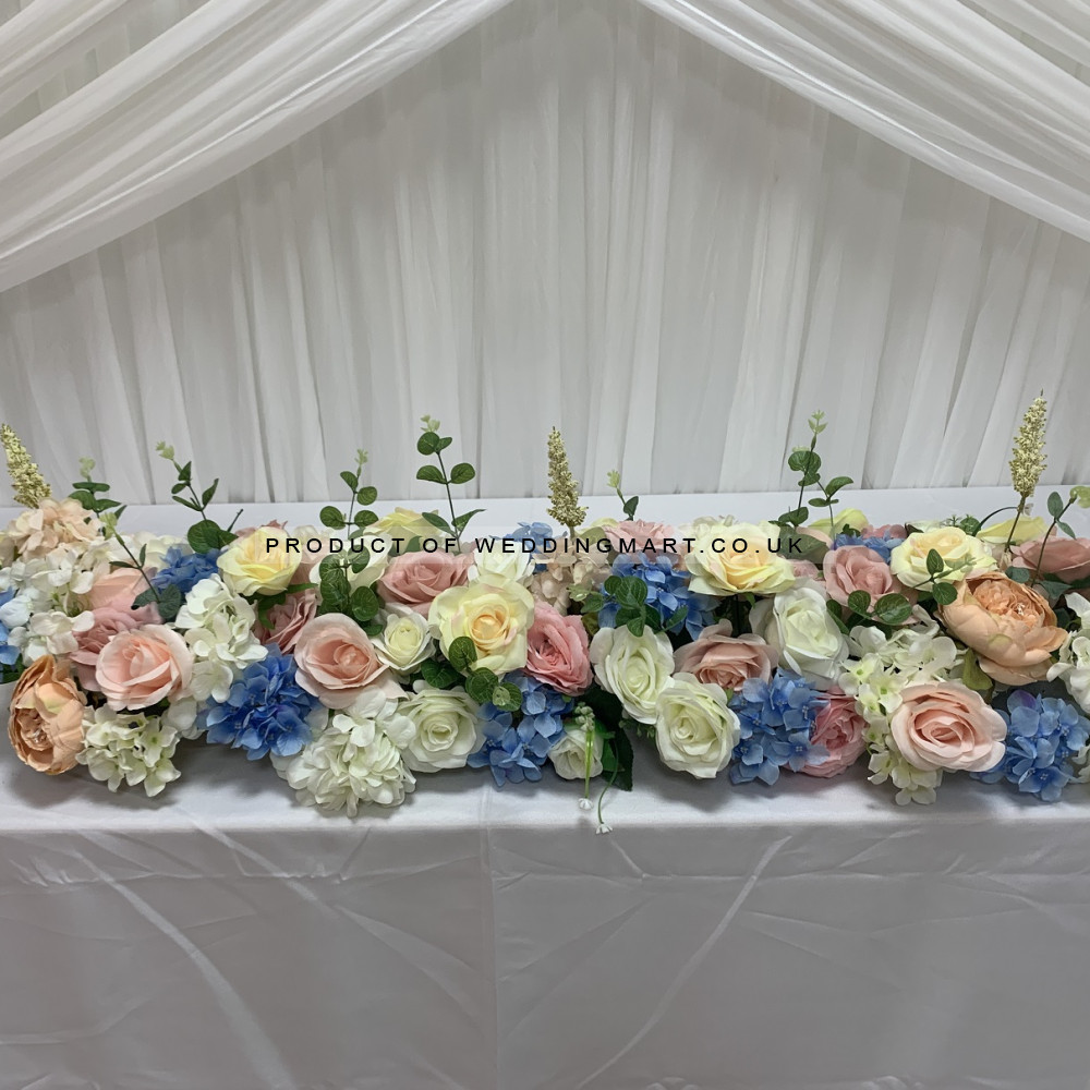 100cm Wedding Top Table Floral Runner - TR2204 – Wholesale Hoop and Table Floral Arrangements for Wedding Decorators | WeddingMart