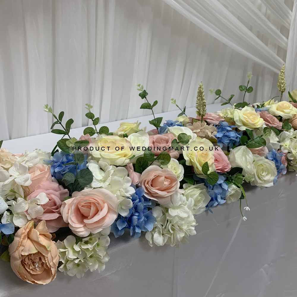 100cm Wedding Top Table Floral Runner - TR2204 – Wholesale Hoop and Table Floral Arrangements for Wedding Decorators | WeddingMart