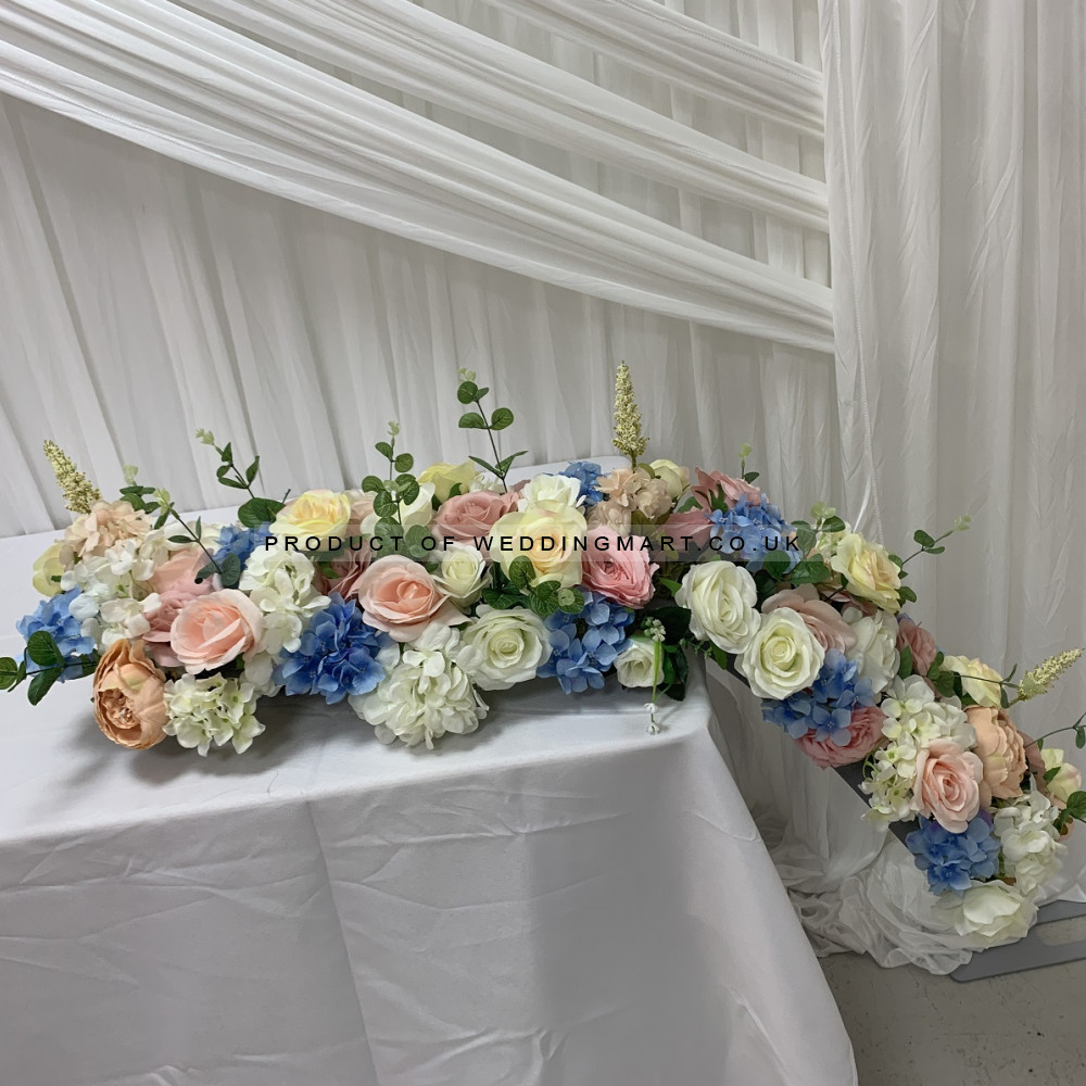 100cm Wedding Top Table Floral Runner - TR2204 – Wholesale Hoop and Table Floral Arrangements for Wedding Decorators | WeddingMart