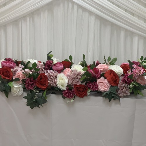 100cm Wedding Top Table Floral Runner - TR2205