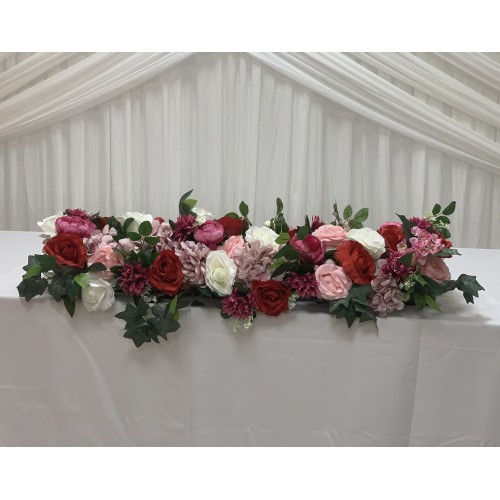 100cm Wedding Top Table Floral Runner - TR2205