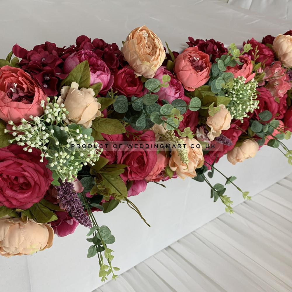 100cm Wedding Top Table Floral Runner - TR2201
