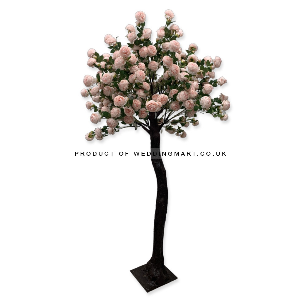 200cm Artificial Rose Tree with Interchangable Branches - Pink