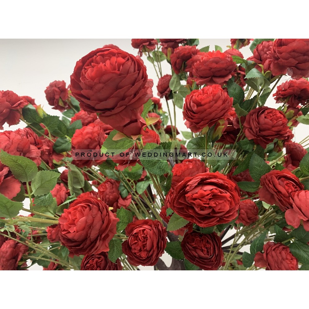 200cm Artificial Rose Tree with Interchangable Branches - RED