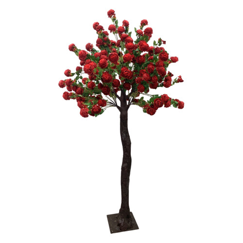 200cm Artificial Rose Tree with Interchangable Branches - RED – Wholesale Big Artificial Trees and Plants for Wedding Decorators | WeddingMart