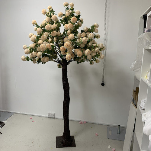 200cm Artificial Rose Tree with Interchangable Branches - PEACH – Wholesale Big Artificial Trees and Plants for Wedding Decorators | WeddingMart