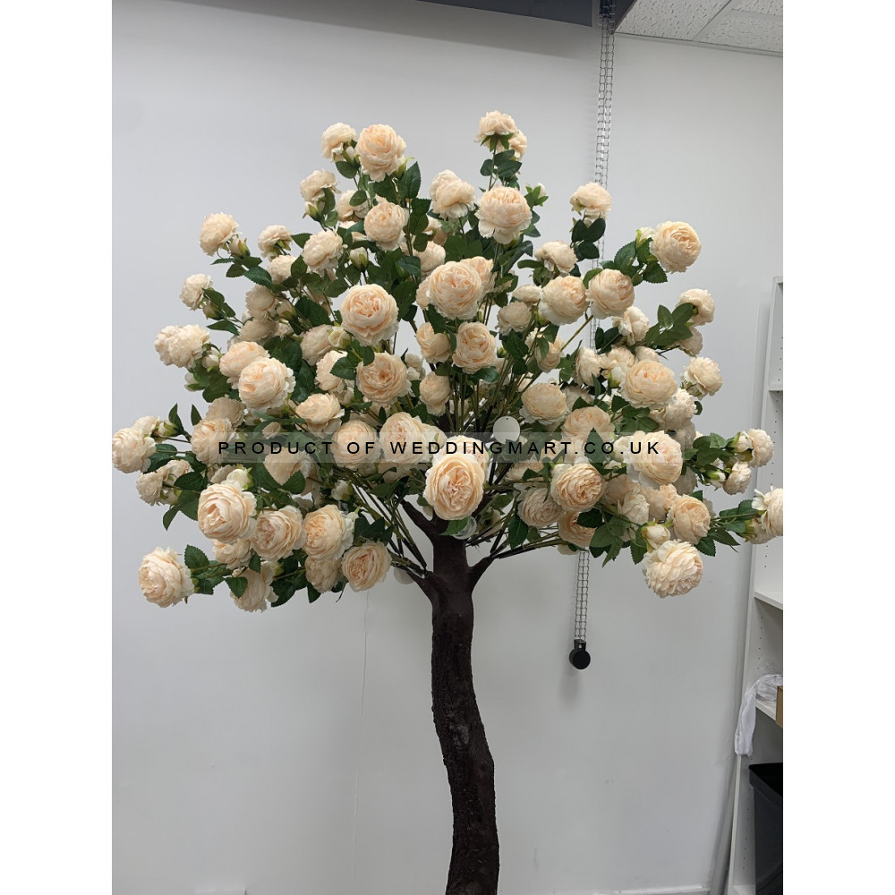 200cm Artificial Rose Tree with Interchangable Branches - PEACH