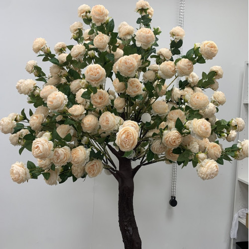 200cm Artificial Rose Tree with Interchangable Branches - PEACH – Wholesale Big Artificial Trees and Plants for Wedding Decorators | WeddingMart