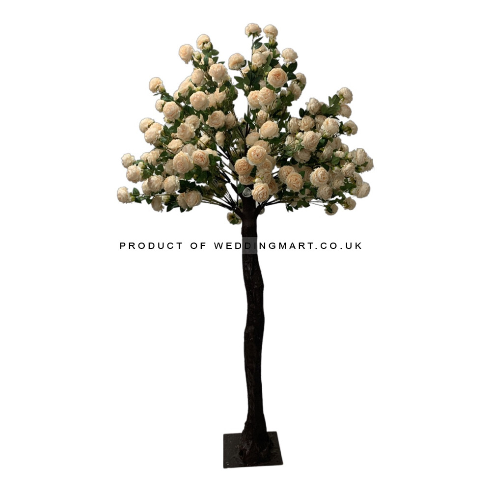 200cm Artificial Rose Tree with Interchangable Branches - PEACH