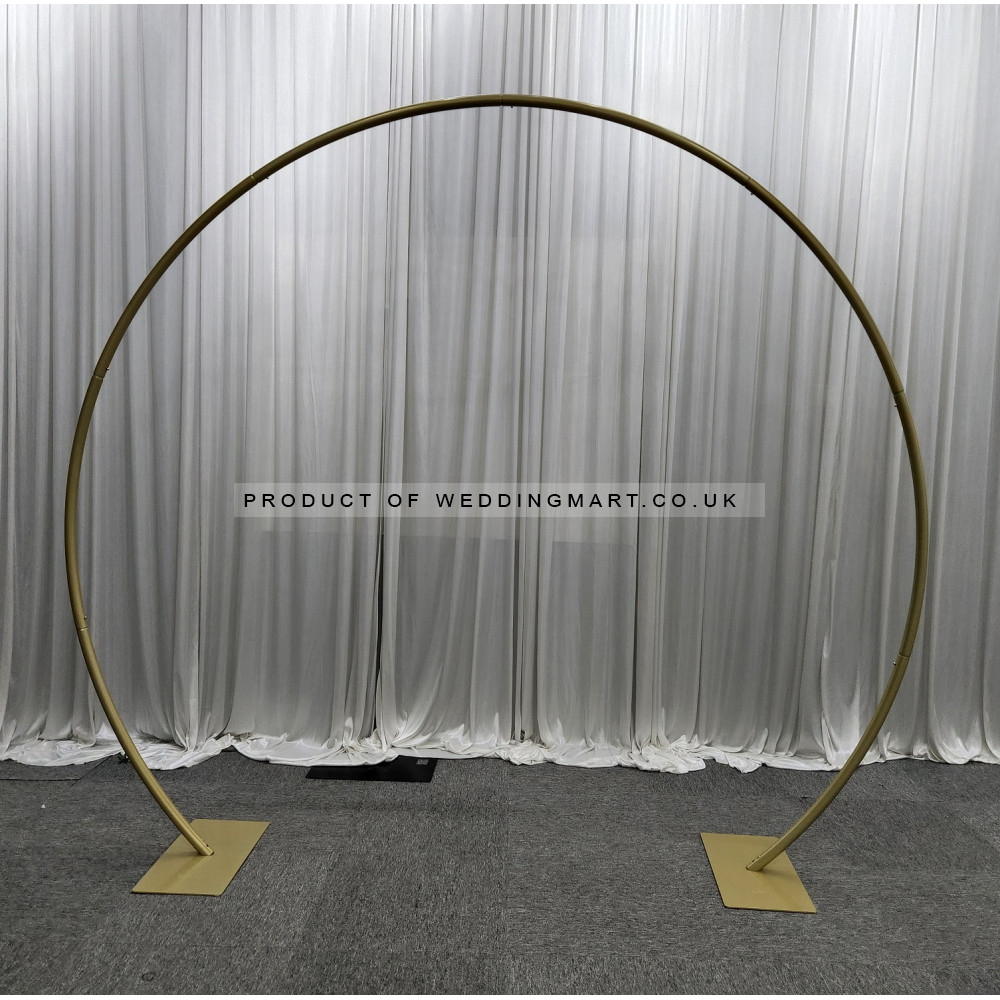 220cm Circular Aluminium Wedding Arch Frame - Gold