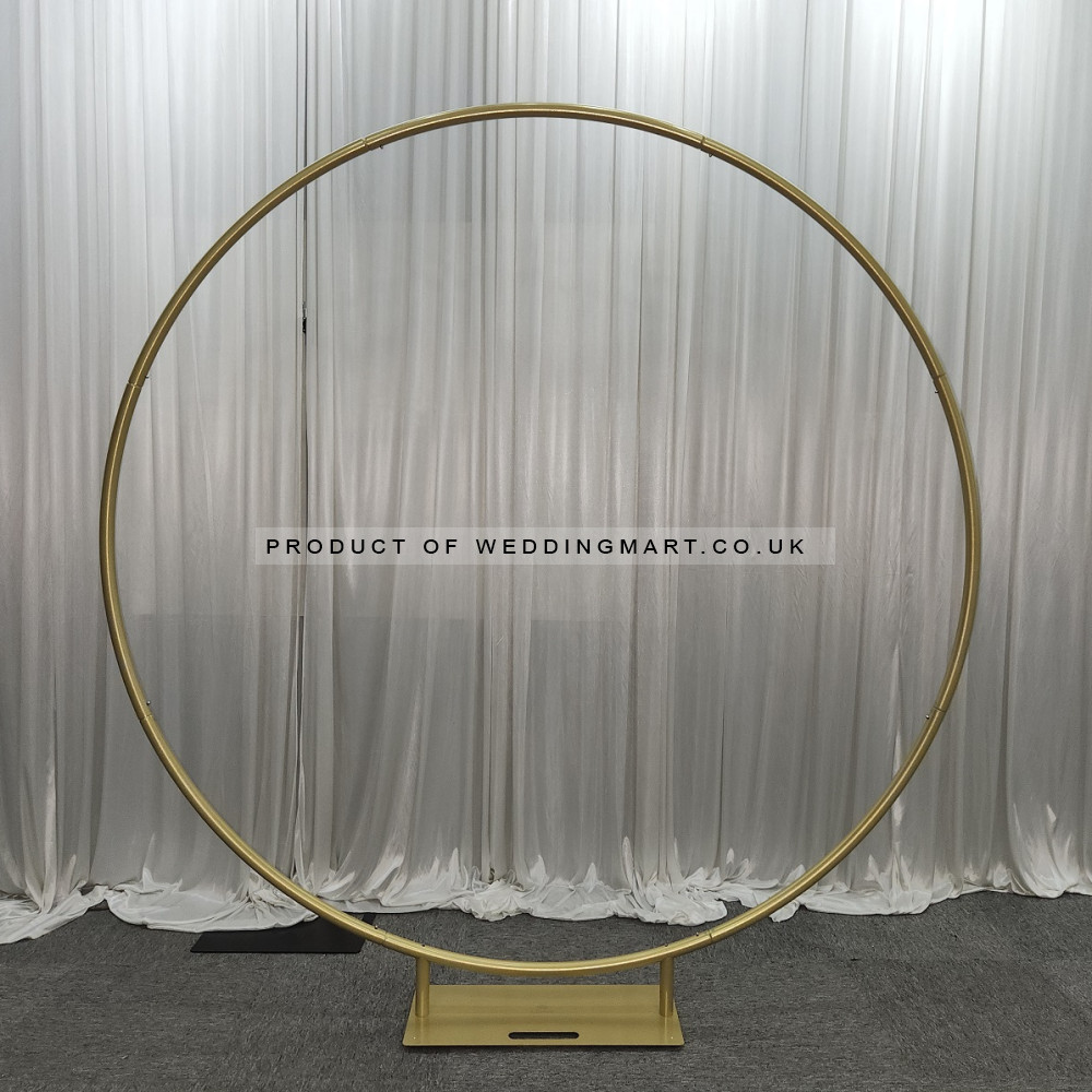 200cm Aluminium Wedding Floral Backrop Hoop - GOLD – Wholesale Hoops for Wedding Decorators | WeddingMart