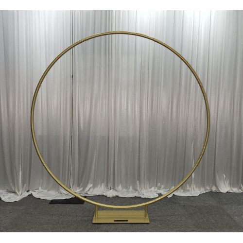 200cm Aluminium Wedding Floral Backrop Hoop - GOLD