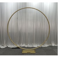 200cm Aluminium Wedding Floral Backrop Hoop - GOLD