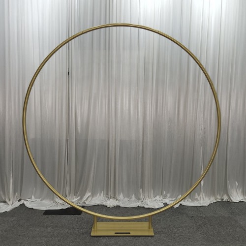 200cm Aluminium Wedding Floral Backrop Hoop - GOLD