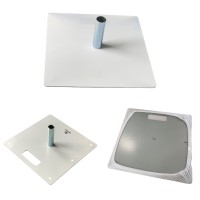 Stretch Fit Pipe and Drape Base Plate Cover - White