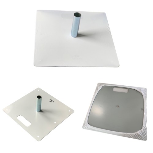 Stretch Fit Pipe and Drape Base Plate Cover - White