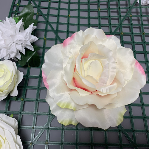 20cm XL Giant Satin Rose Head - PINK & IVORY