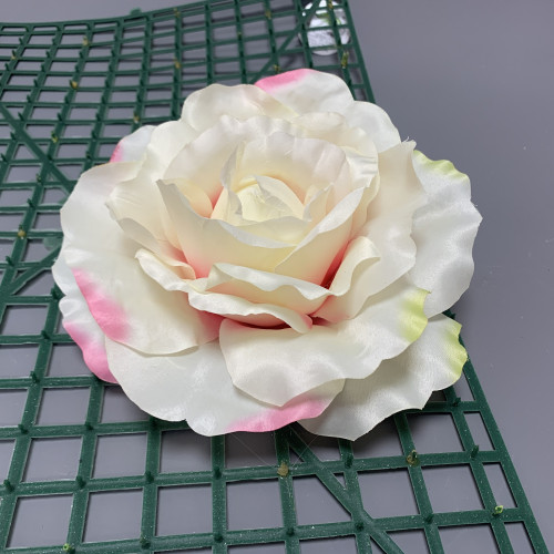 20cm XL Giant Satin Rose Head - PINK & IVORY