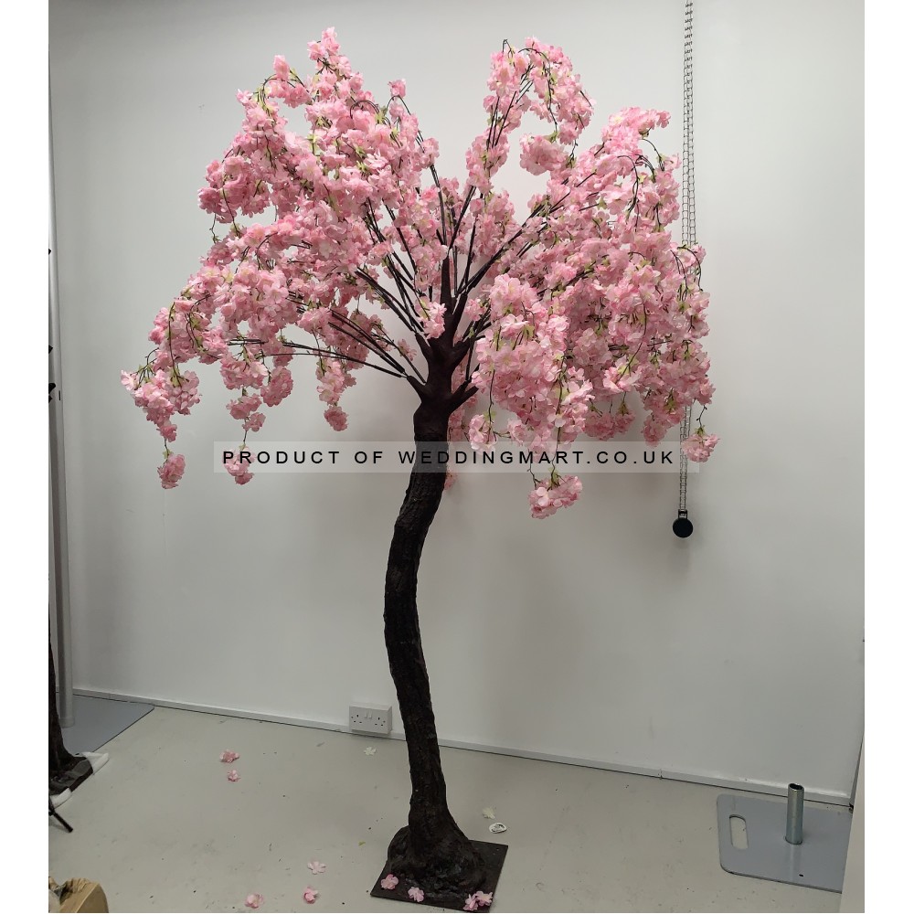 200cm Artificial Weeping Blossom Tree with Interchangable Branches - PINK
