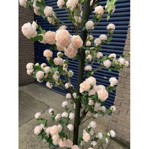 330cm Artificial Rose Tree - Peach