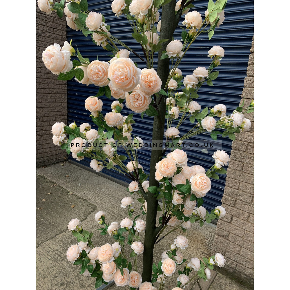 330cm Artificial Rose Tree - Peach
