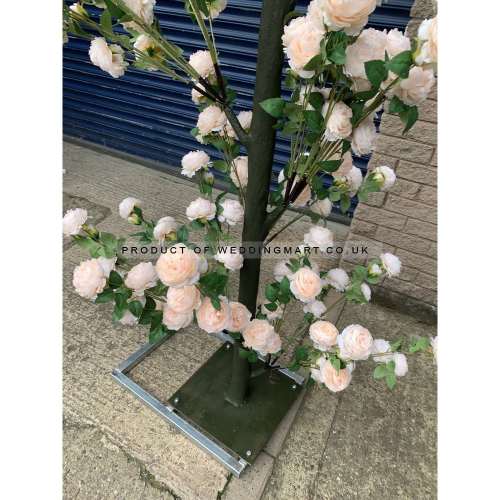 330cm Artificial Rose Tree - Peach