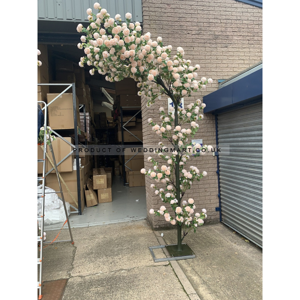 330cm Artificial Rose Tree - Peach